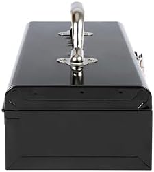 pro-lift steel tool box – 14-inch metal toolbox, front angle view