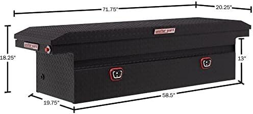 weather guard saddle truck tool box aluminum full on a desk or shelf