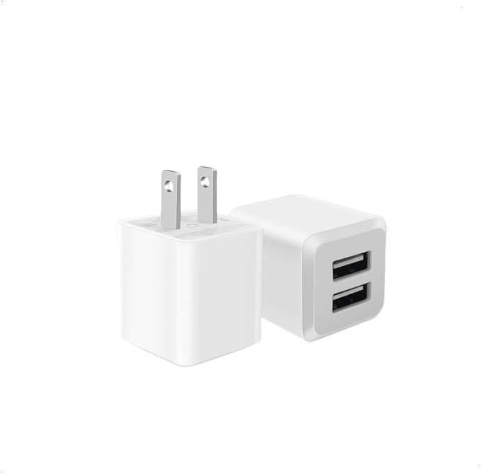 USB Wall Charger, Charger Block，Dual Port USB Cube Chargers，Power Adapter by Unknown