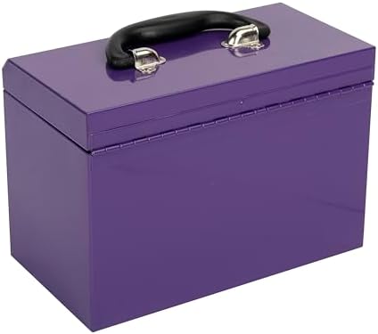 viper tool storage 11-inch 2-drawer portable toolbox, purple showing dimensions