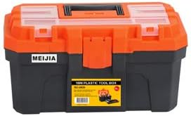 meijia portable tool storage box, organizers with foldable shown in use