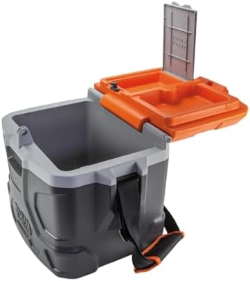 klein tools 55600 work cooler, 17-quart lunch box, front angle view