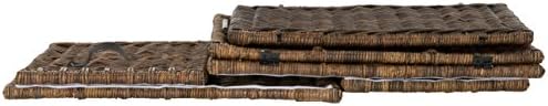 happimess michael wicker storage trunk collapsible chest 35.5", side view