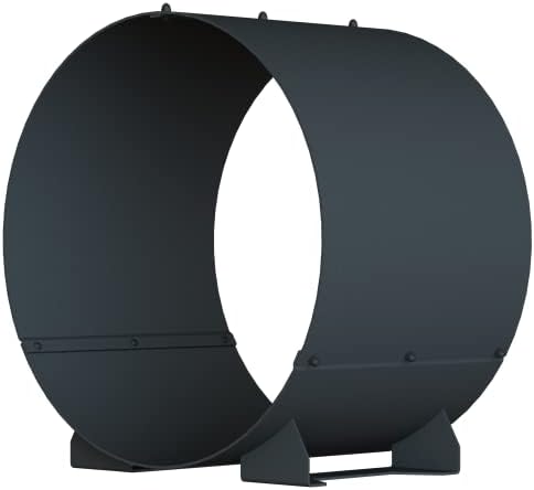 therackco. circular firewood rack for wood storage, metal, package contents