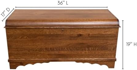 rustic red door co. cedar hope chest with, package contents