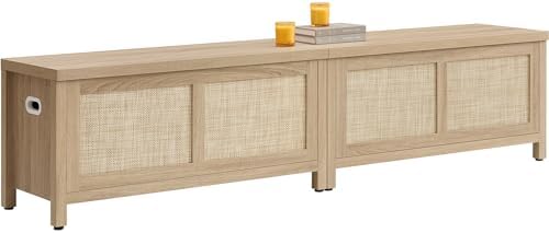 sicotas rattan storage chest set of 2 39.4", front angle view