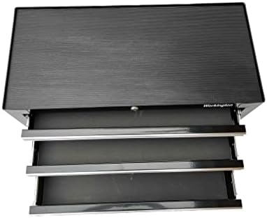 workington industrial 3 drawers portable metal intermediate box, front angle view