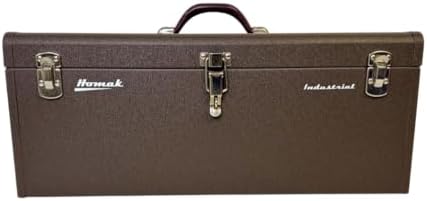 homak 24-inch industrial steel toolbox, brown wrinkle powder, package contents