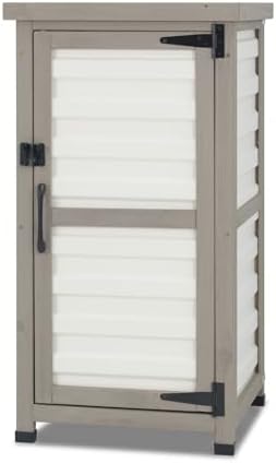 small outdoor storage cabinet with metal top, 18, view 9