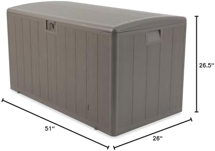 plastic development group outdoor deck box, soft close, view 9