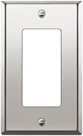 ENERLITES Decorator Switch or Outlet Metal Wall Plate, Stainless Steel 201 by Enerlites