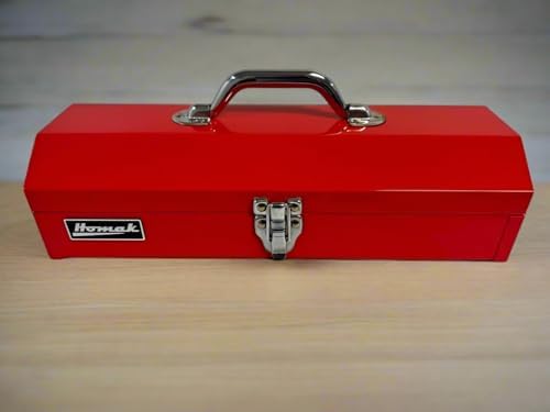 homak tool box, 16" portable steel small tool, close-up detail