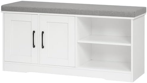 mahancris storage bench, 39.4" wide shoe bench with, main product view