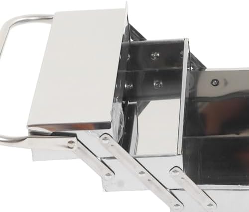 3 tier stainless steel tool box portable folding, front angle view