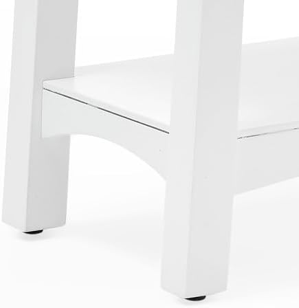 alaterre furniture craftsbury entryway bench with storage shelf, view 9