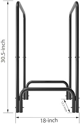 kingson firewood rack log holder for indoor outdoor, side view