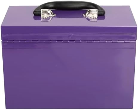 viper tool storage 11-inch 2-drawer portable toolbox, purple, side view