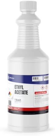 Ethyl Acetate - Technical Grade - 1 Quart - 32 FL Oz - Paints, Varnishes, Lacquers, Extraction, Cleaning, and Perfumes - Domestically Sourced - Made in America - Alliance Chemical