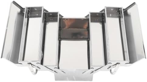 3 tier stainless steel tool box portable folding, side view