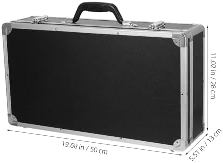 doitool aluminum tool box, hard storage case with, side view