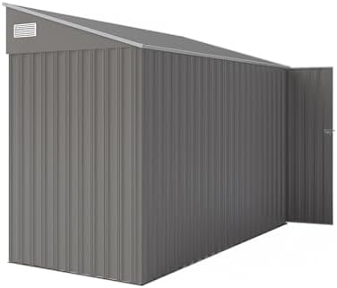 yopto 4×8 ft outdoor metal storage shed,heavy-duty lean, view 14