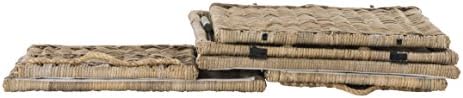 happimess caden collapsible wicker storage trunk chest 30" showing dimensions