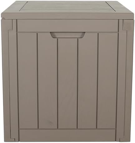btexpert indoor outdoor storage box, 30 gallon resin showing dimensions