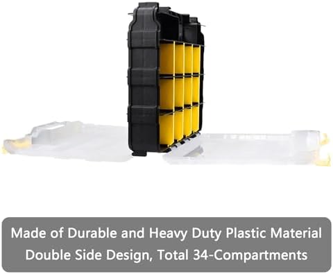 aidy-pro tools box organizer double side 34 compartments, close-up detail