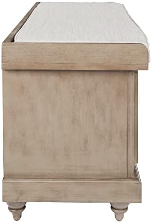 osp home furnishings dover coastal lift-top storage bench, side view