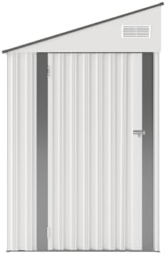 yopto 4×8 ft outdoor metal storage shed,heavy-duty lean, view 9