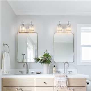 BBLLWJ Modern Bathroom Vanity Light 2-Light Chrome Crystal Light Fixtures Over - Image 3