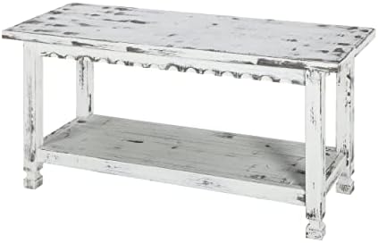 country cottage 36-inch farmhouse entryway bench with storage, view 9