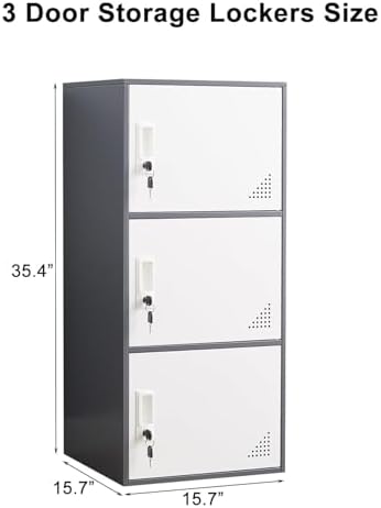 student locker organizer, multi-door steel locker, small locking, close-up detail