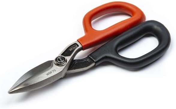 Crescent Wiss 7" Tool Line Clamp Snip Tinner | WDF7S | Drop Forge, Straight Sens