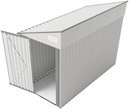 yopto 4×8 ft outdoor metal storage shed,heavy-duty lean, view 13