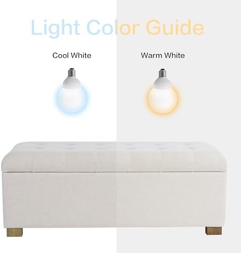 spatial order 46" tufted storage bench - cream on a desk or shelf