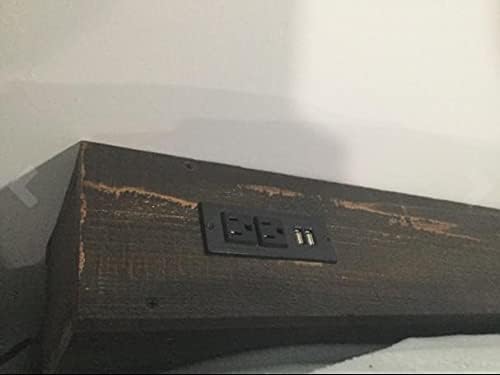 Desktop Power Strip with 2 Outlets 2 USB 2.1A Insert Mounting Built in Desk - Image 9