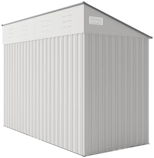 yopto 4×8 ft outdoor metal storage shed,heavy-duty lean, view 12