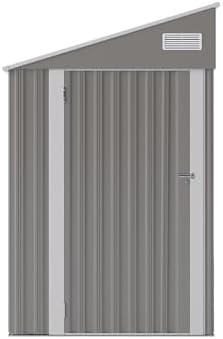 yopto 4×8 ft outdoor metal storage shed,heavy-duty lean, view 9