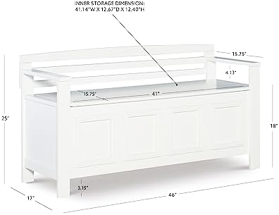 linon laredo storage bench, close-up detail