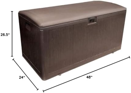 plastic development group outdoor deck box, soft close, view 9