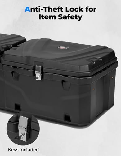 kemimoto utv cargo storage box 110l/29gal, large capacity, package contents
