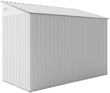 yopto 4×8 ft outdoor metal storage shed,heavy-duty lean, view 11