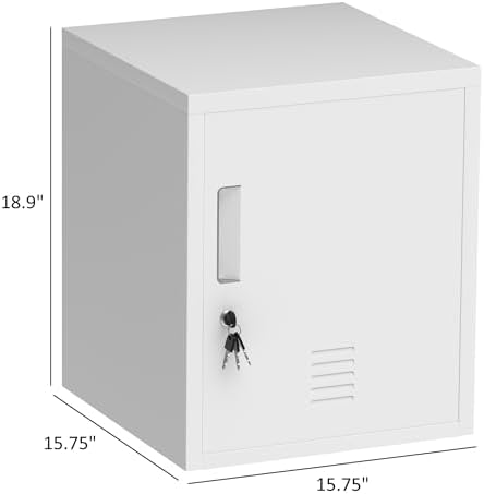 jingur metal storage locker with lockable door, 18.9, close-up detail