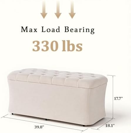 onbrill storage ottoman bench, end of bed bench shown in use