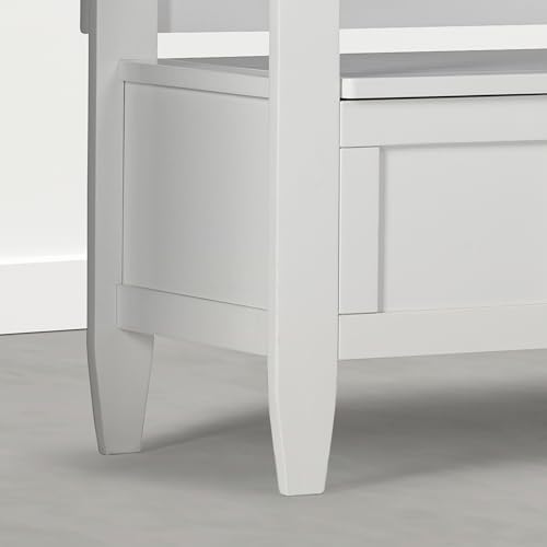 simplihome brooklyn 48" solid wood storage bench in, view 9