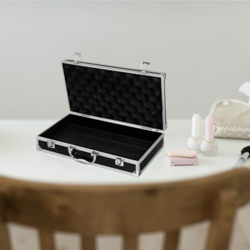 eringogo aluminum alloy toolbox 14.17 x 7.87 x on a desk or shelf
