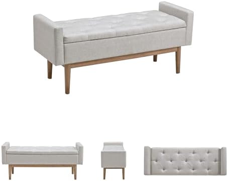 signature design by ashley upholstered bench with storage, package contents