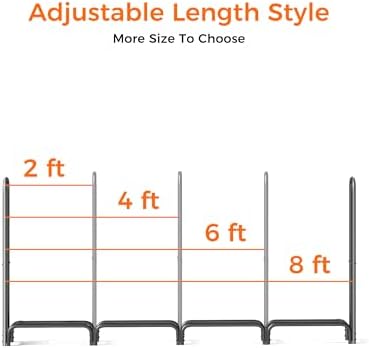 firewood rack, 8ft heavy duty fire wood storage on a desk or shelf