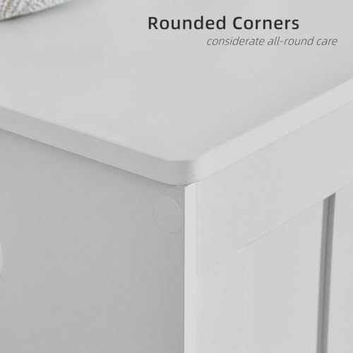 vankiley 47.2" storage chest extra large, storage bench.(white), front angle view